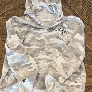 Abercrombie & Fitch Gray Camo Hoodie